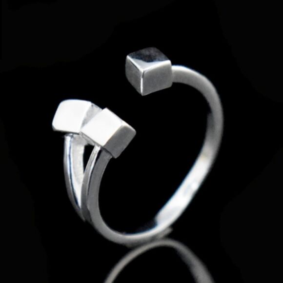 Square Geometry Ring  - Picture 2 of 4